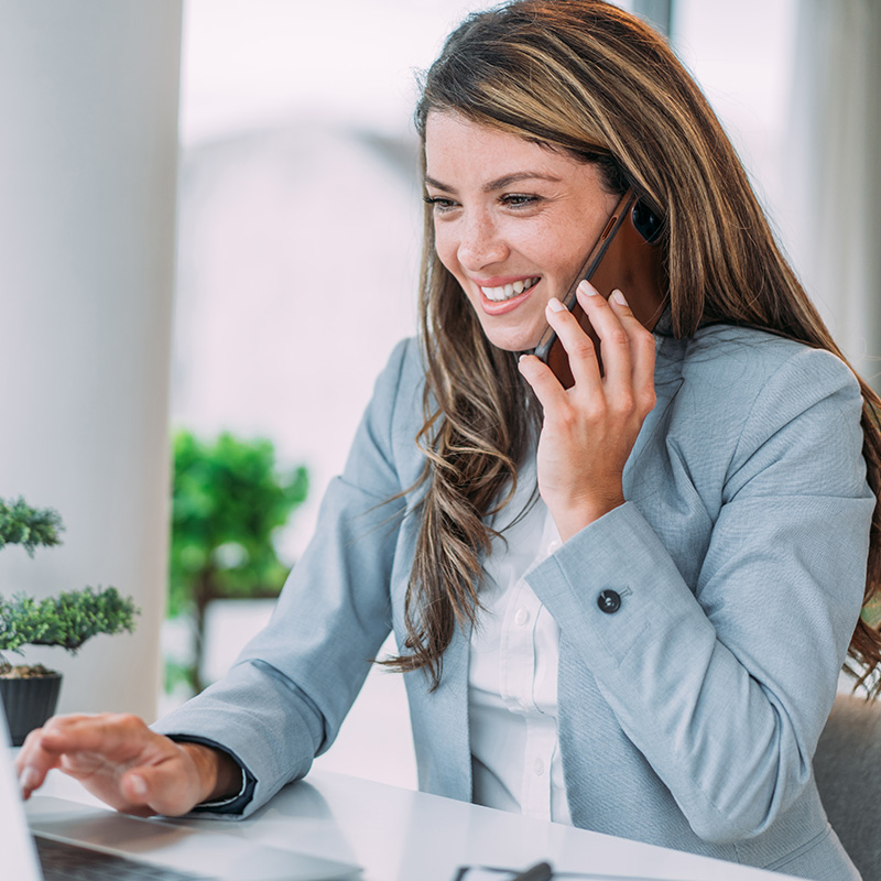 small business consultant working on payroll