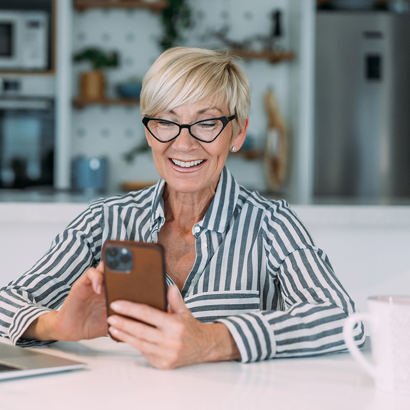 small business owner responding on phone